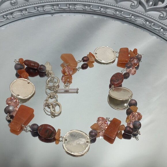 Vntg Quartz .925 Sterling Necklace Toggle Clasp HANDPICKED by Melanie Mauldin - Picture 7 of 10